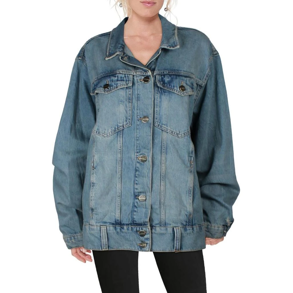 ALL SAINTS Womens Oversized Denim Denim Jacket 1