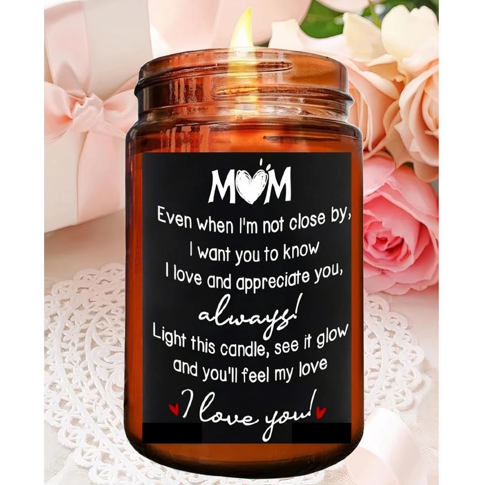 Lovery "Love You Mom" Lavender-Scented Soy Wax Candle, 10 oz. 4