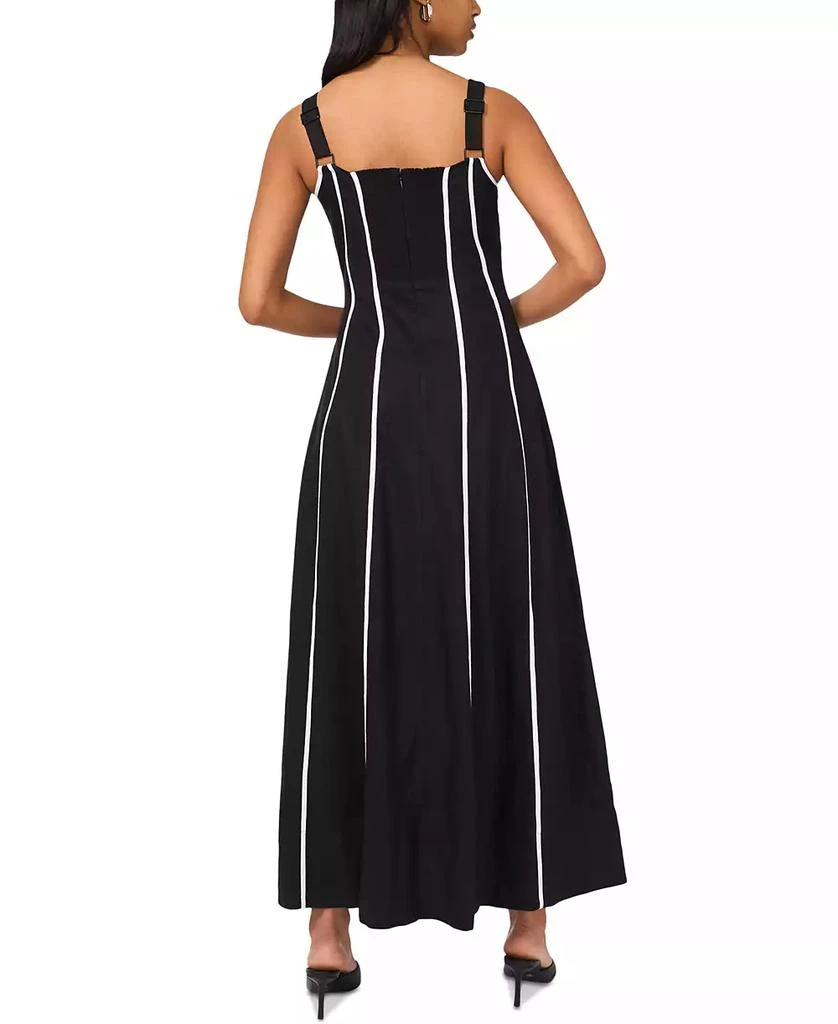 1. State Women's Contrast-Trim Square-Neck Midi Dress 3