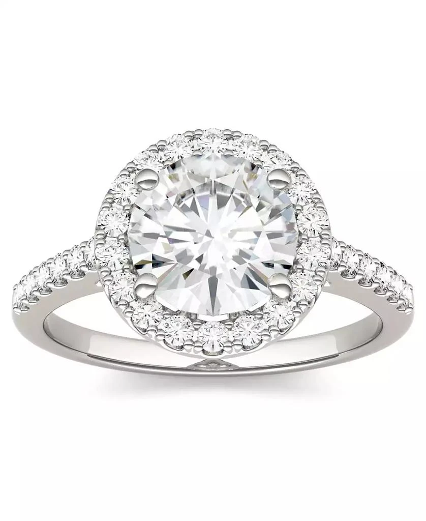 Charles & Colvard Moissanite Round Halo Ring (2-1/3 ct. tw. Diamond Equivalent) in 14k White Gold 3