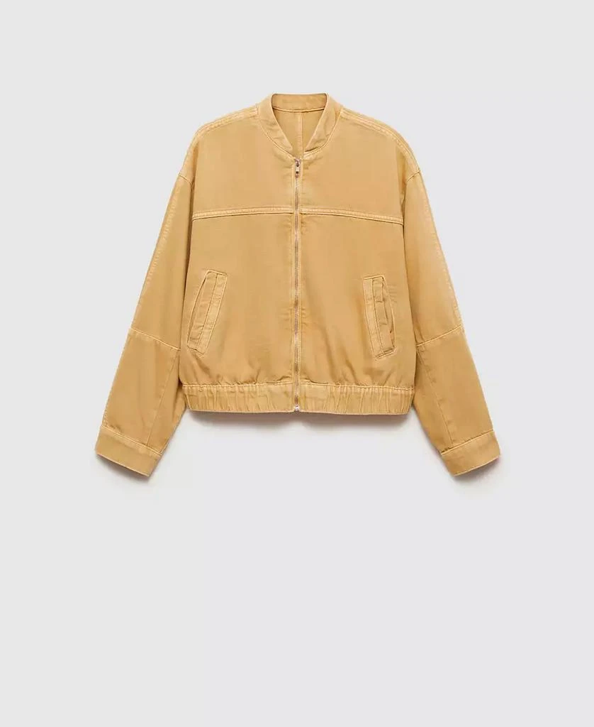 Mango Women's Denim Bomber Jacket 1