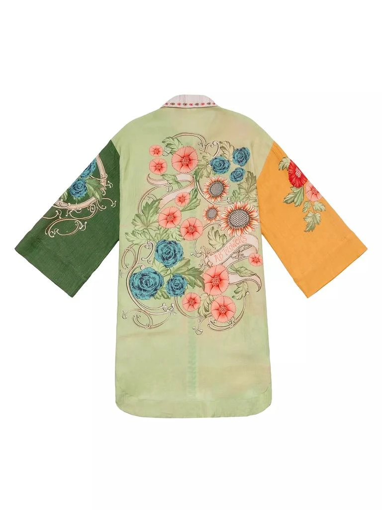 Agua Bendita Riveria Radiance Chrissy Harvest Floral Cotton-Blend Shirt 3