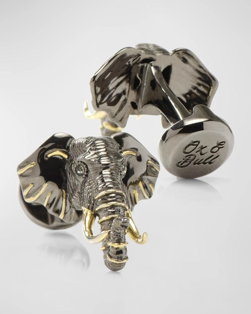 Cufflinks Inc. Men's Two-Tone Elephant Cufflinks 3