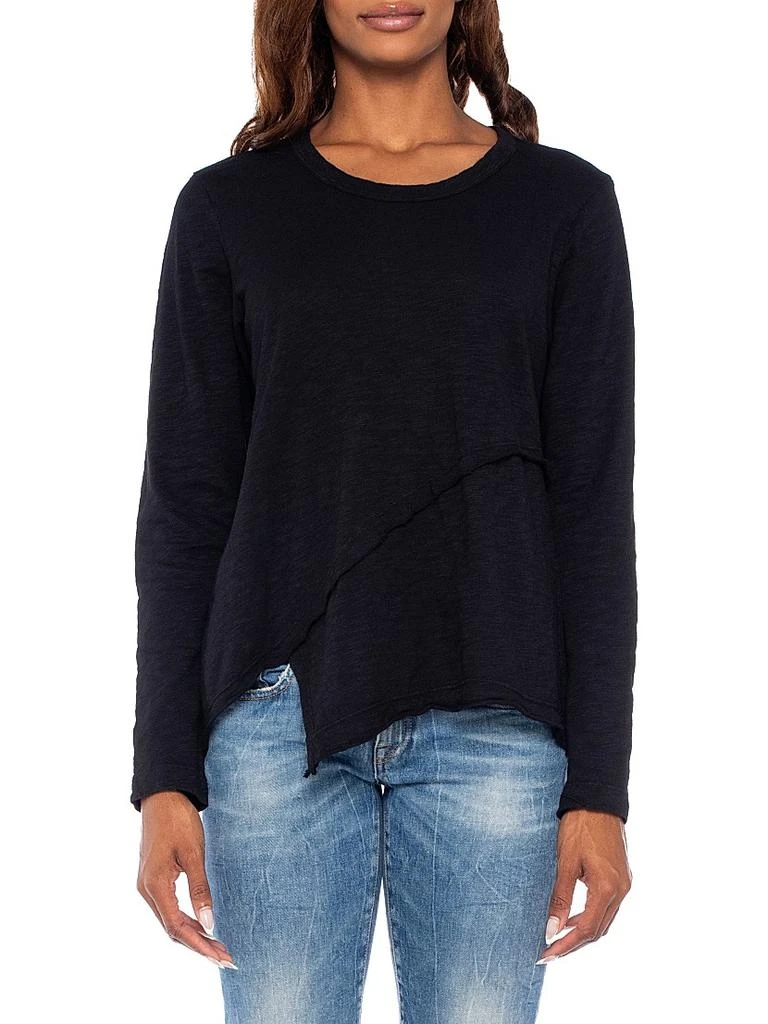 Wilt Crew Long Sleeve Easy Crossover Hem 3