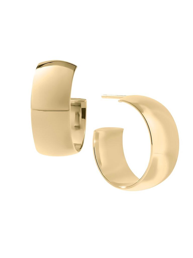 LANA 14K Yellow Gold Wide Hoop Earrings