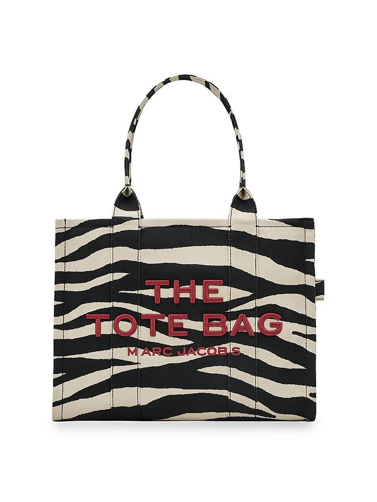 Marc Jacobs Zebra-Print Canvas Large Tote Bag 1