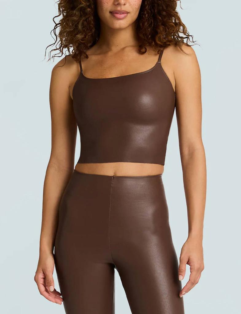 Commando Commando - Faux Leather Cami Crop Top