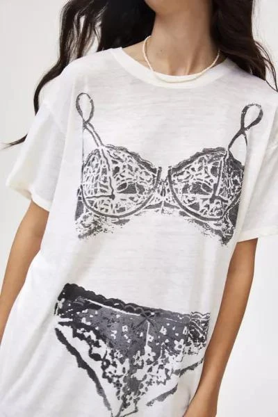 Silence + Noise Silence + Noise Burnout Undies Graphic T-Shirt Dress 4