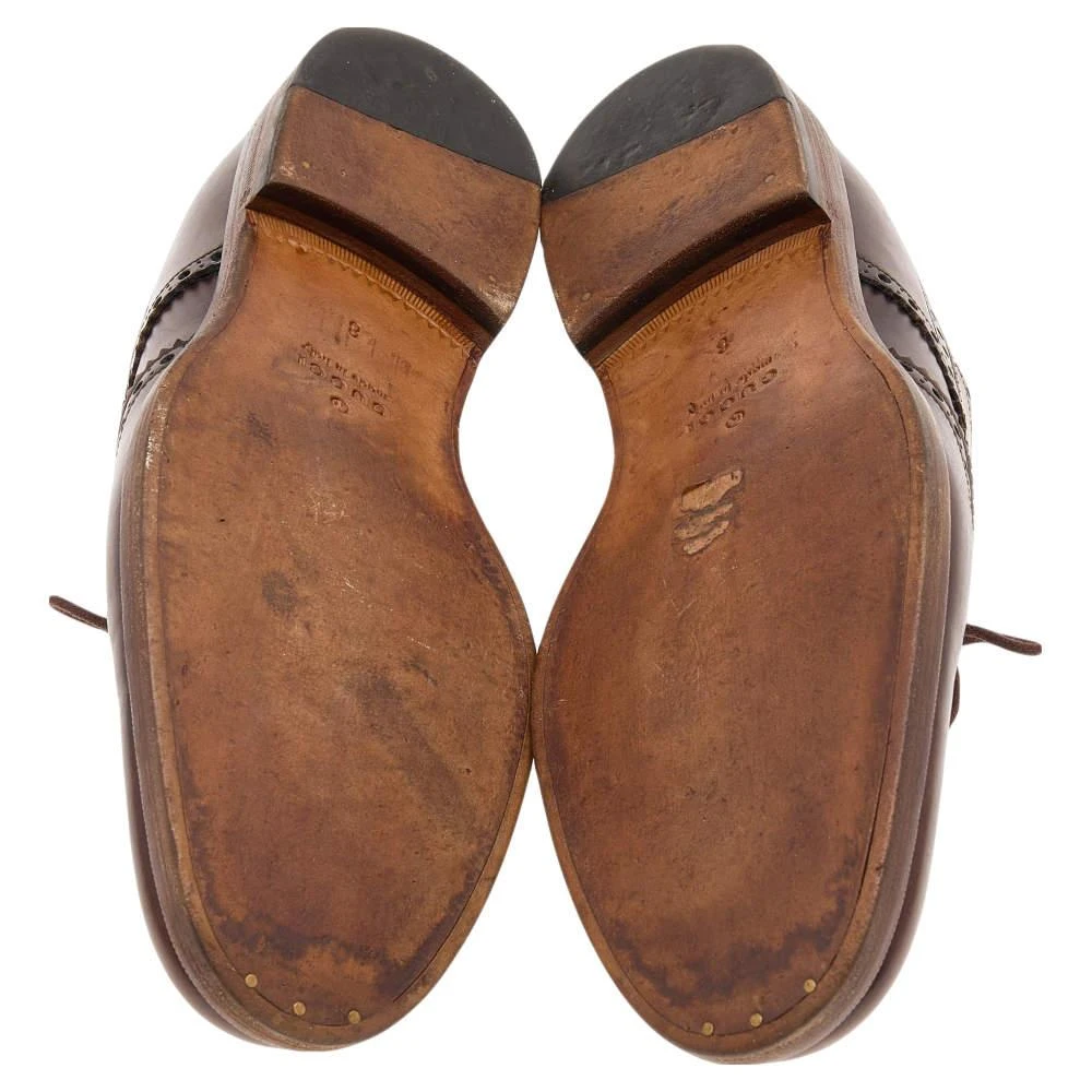 Gucci Gucci Dark Brown Brogue Leather Oxfords Size 42 6