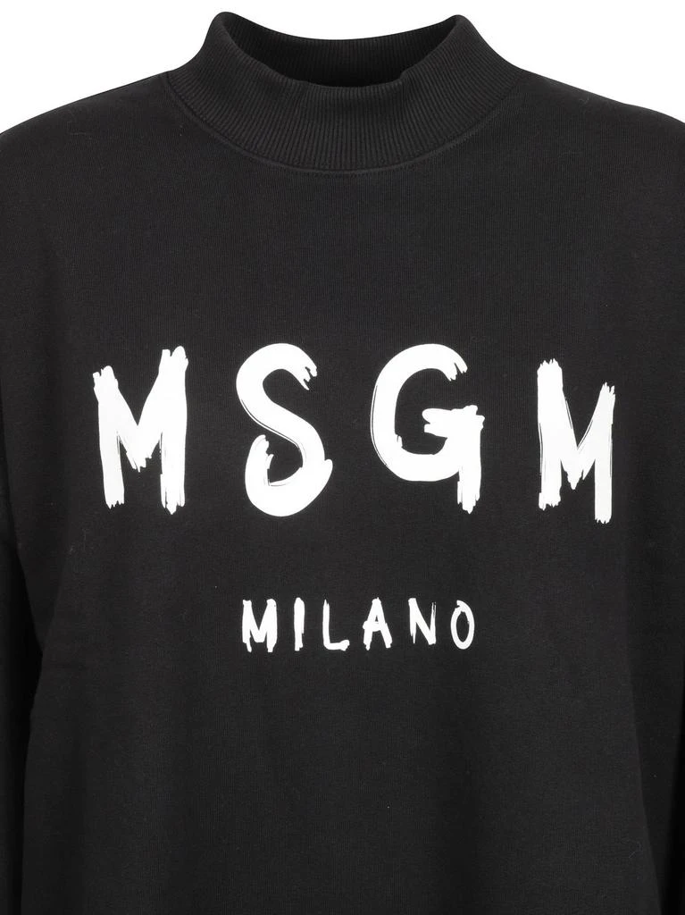 MSGM MSGM Logo-Printed Crewneck Sweatshirt Dress 3