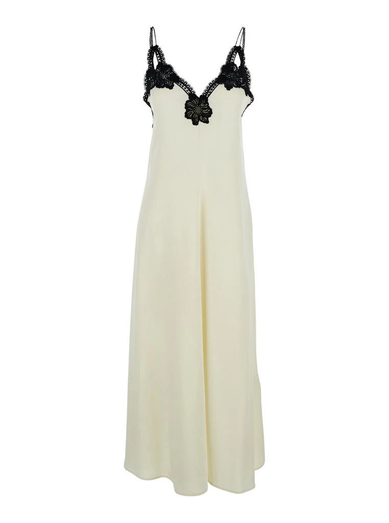 Jil Sander Jil Sander Lace Flower Detailed Midi Dress 1