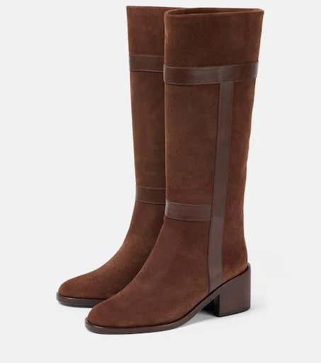 Clergerie Lyube 65 shearling-lined suede knee-high boots 4