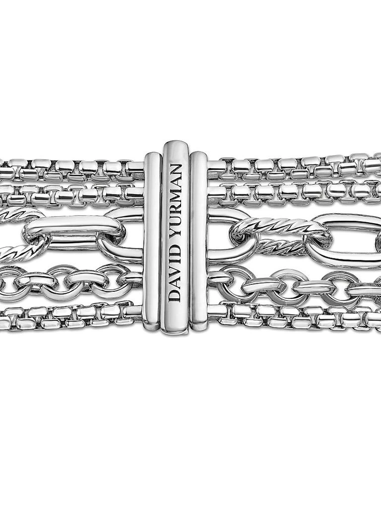 David Yurman Multi-Row Chain Bracelet with 18K Yellow Gold 7