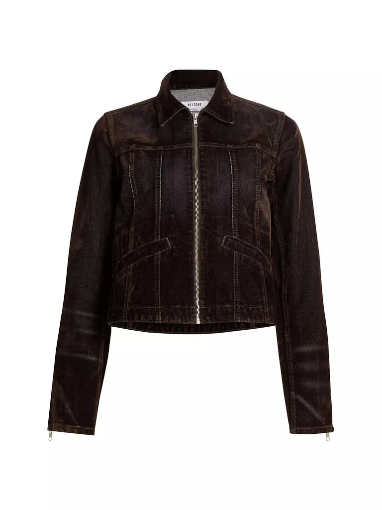 Re/Done Zip Cotton Slim-Fit Jacket 1