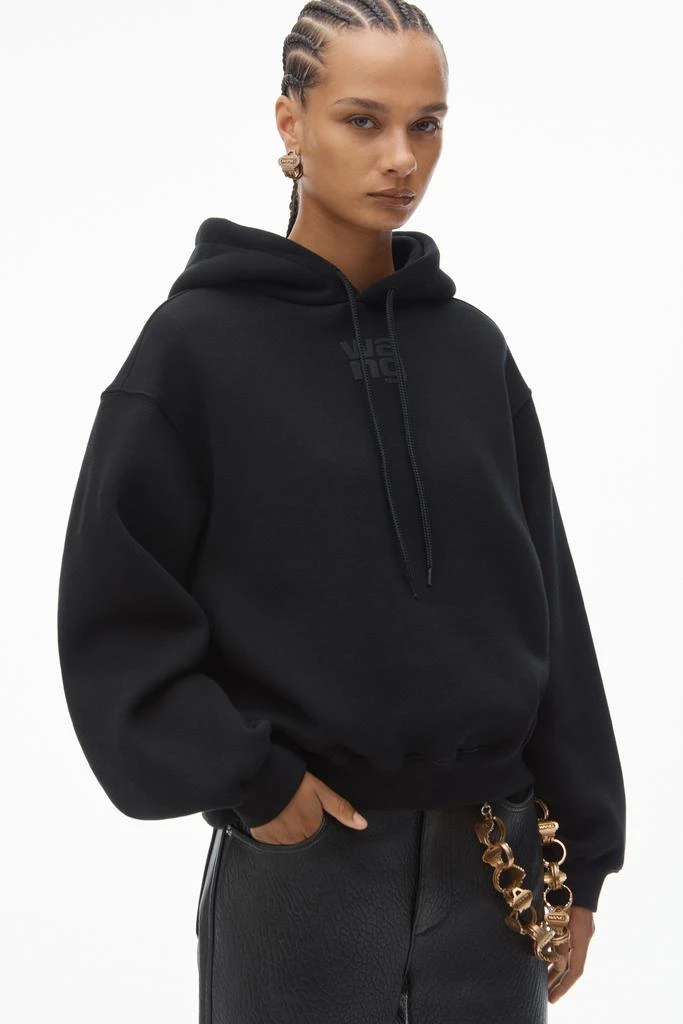 Alexander Wang PUFF LOGO HOODIE IN STRUCTURED TERRY 3