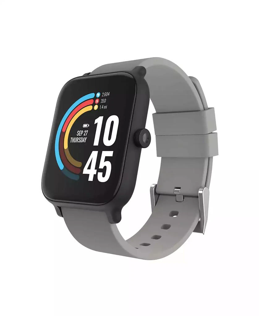 24/7 EVO Unisex Gray Silicone Strap Smartwatch 37.5mm 1