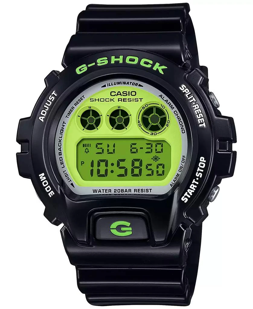 G-Shock Men's Digital Black Resin Strap Watch 50mm, DW6900RCS-1 1