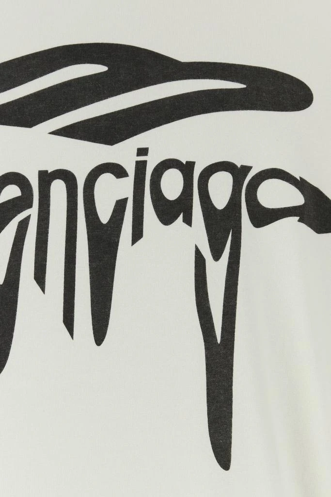 Balenciaga Light grey cotton oversize t-shirt 3