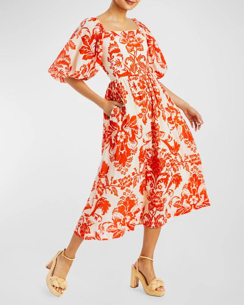 Mestiza New York Delphine Floral-Print Cotton Midi Dress 2
