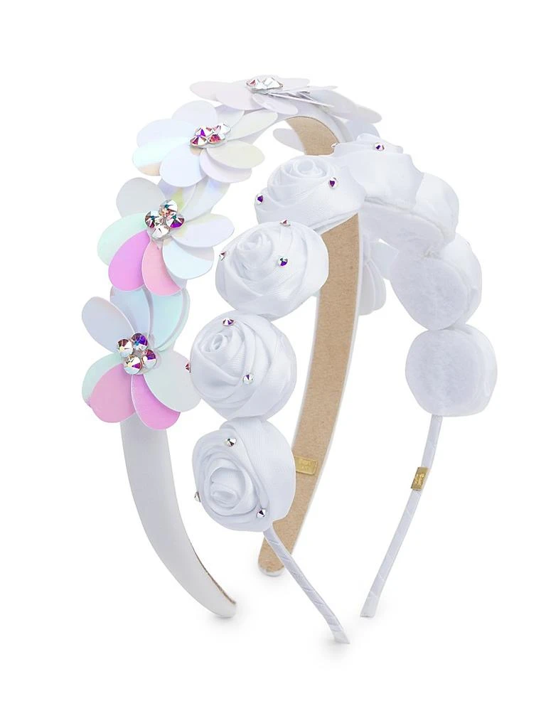 Bari Lynn Rose And Flower Halo Headband Set