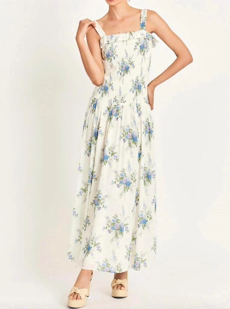 LOVESHACKFANCY Bello Maxi Dress In Periwinkle Aqua 1