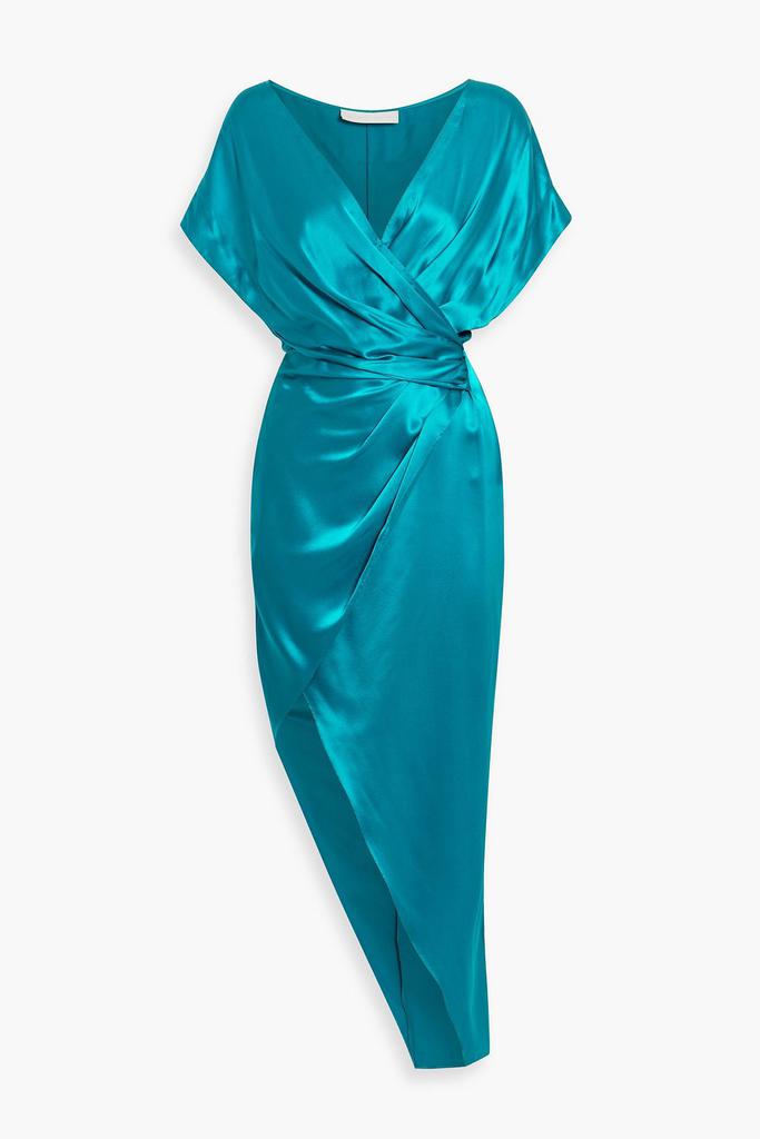 Michelle Mason Wrap-effect silk-satin midi dress