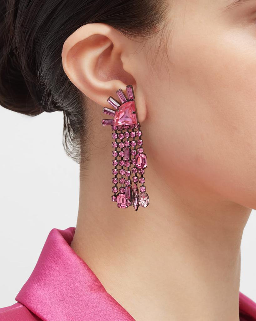 Elizabeth Cole Glora Crystal Fringe Earrings