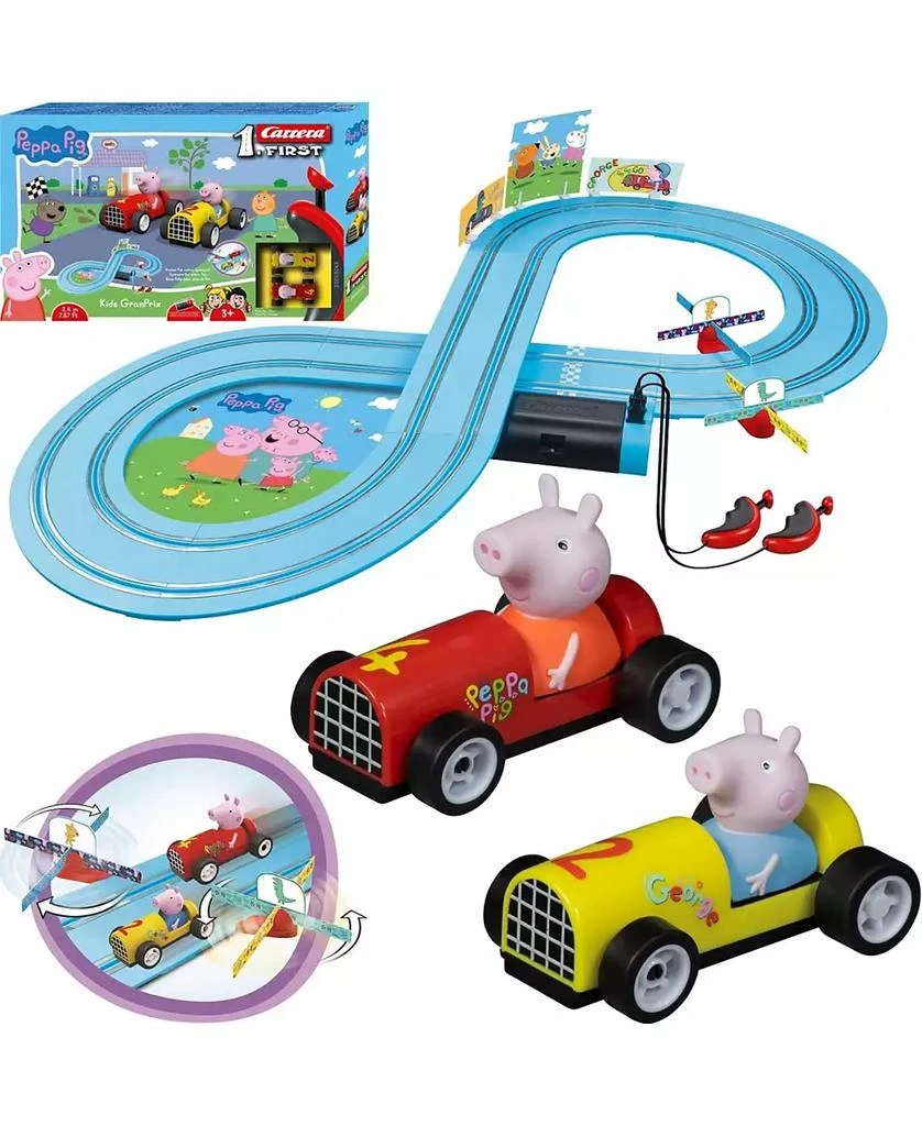 Carrera First Peppa Pig Kids GranPrix Spinner Slot Car Race Track 1