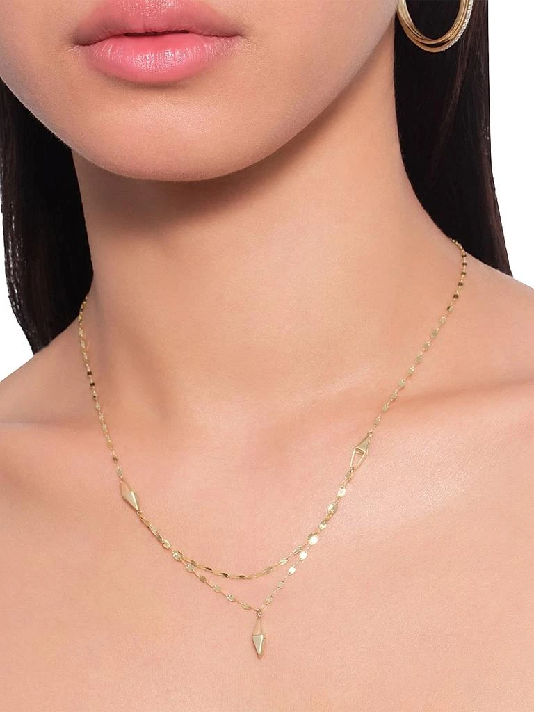 LANA 14K Yellow Gold Double-Strand Kite Chain Necklace 3