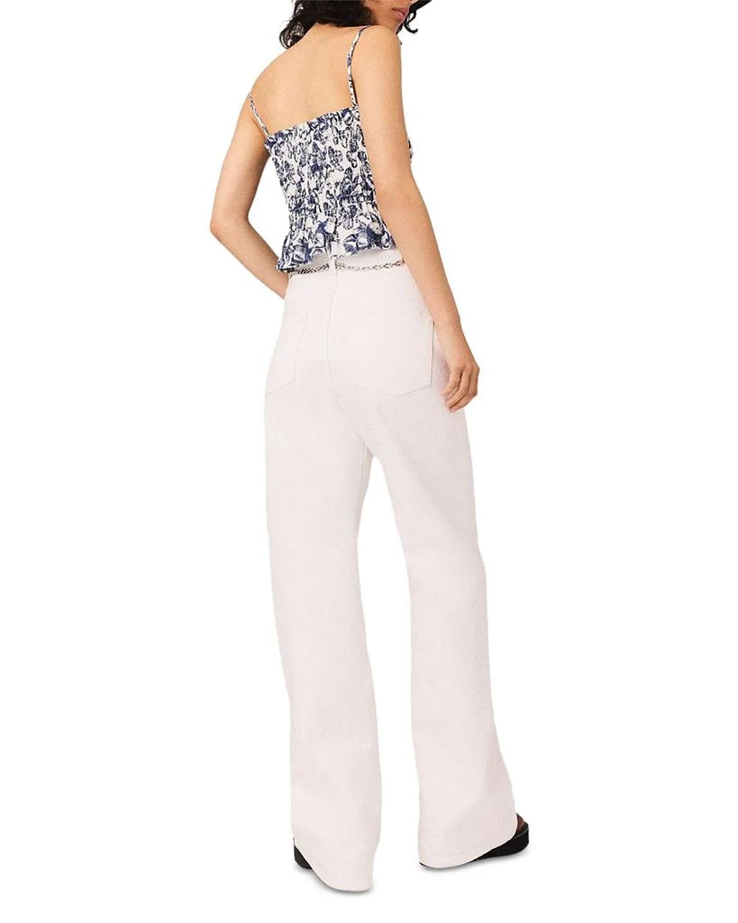 Maje High Waisted Wide Leg Jeans 3