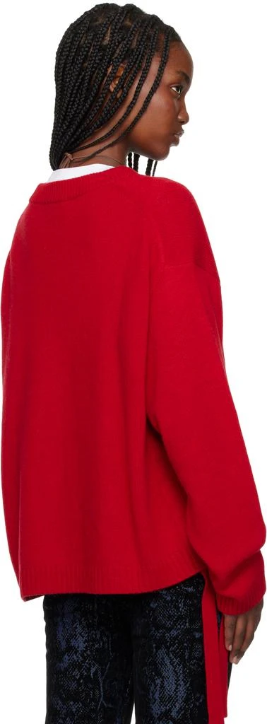 Ganni Red Future Wool Mix Oversized Sweater 3