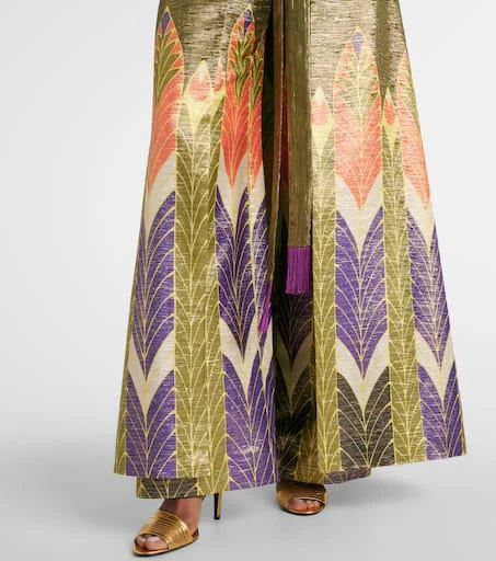 Valentino Printed silk-blend wide-leg pants 5