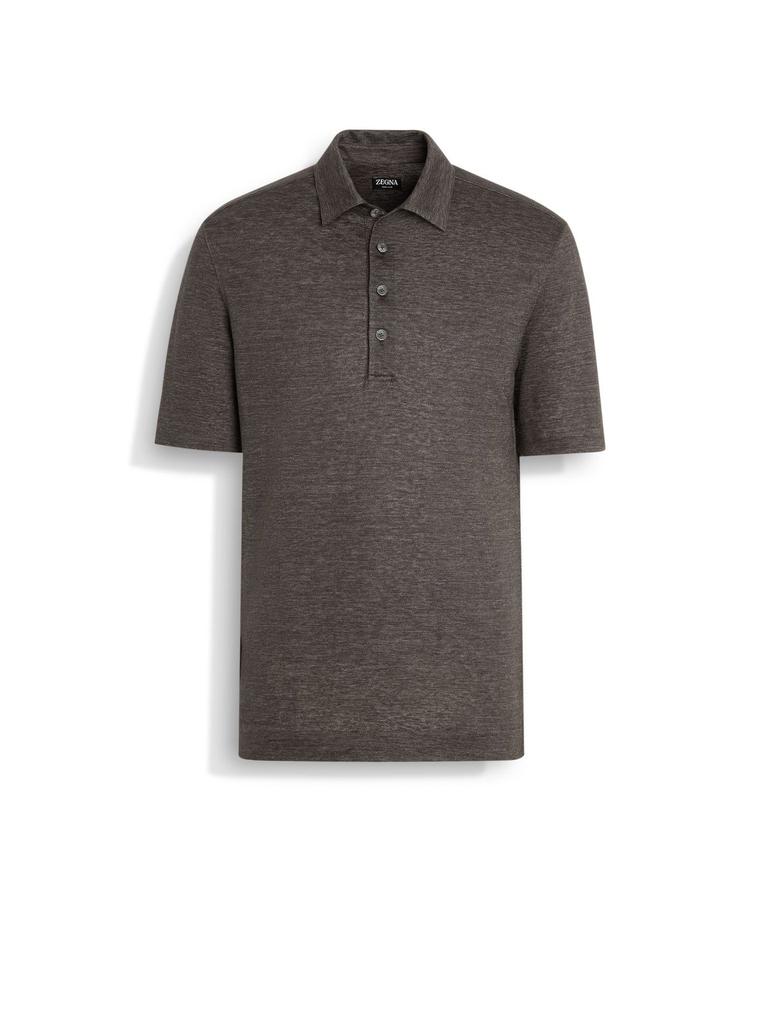 Zegna Zegna Oasi Lino Short-Sleeved Polo Shirt
