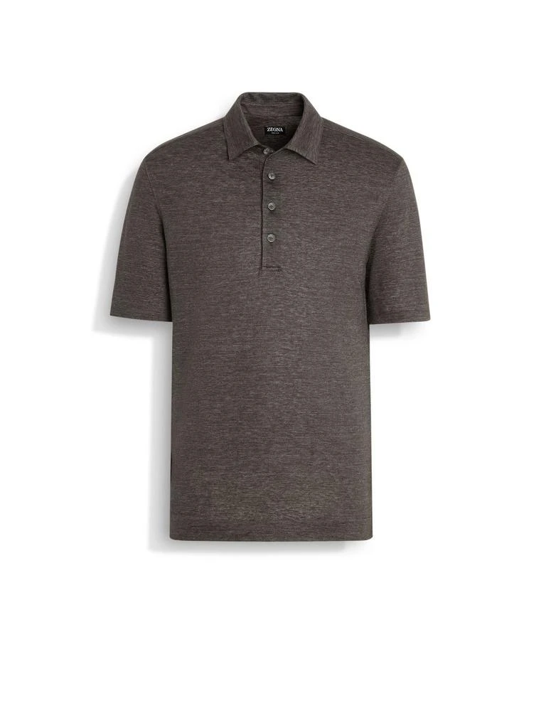 Zegna Zegna Oasi Lino Short-Sleeved Polo Shirt 1