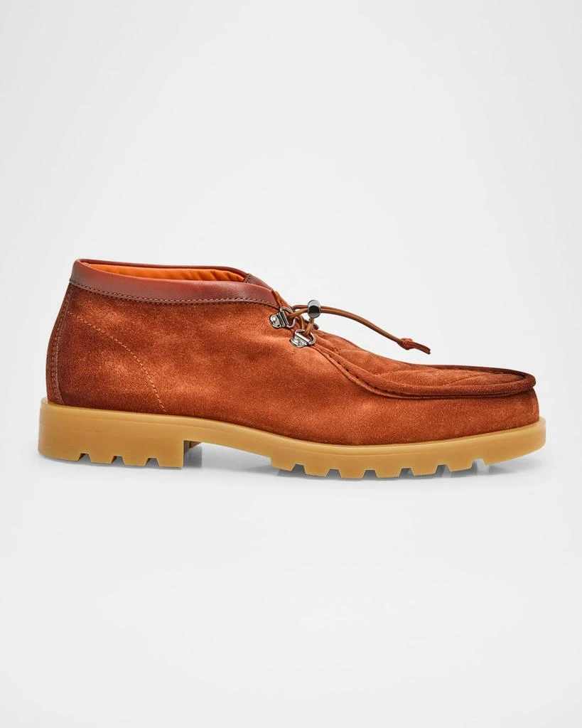 Shop Dragon Suede Ankle Boot With Round Toe Design on Sale  display picture 2