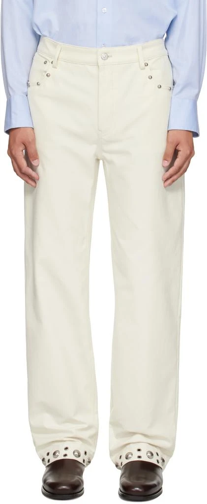 Valentino Off-White Studded Trousers 1