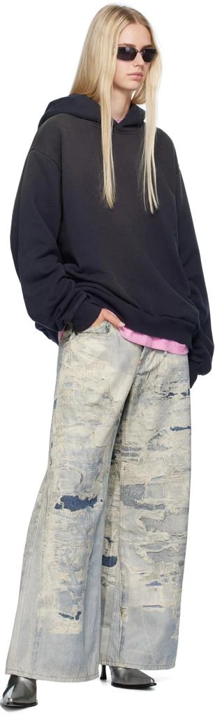 Acne Studios Black Printed Hoodie 4