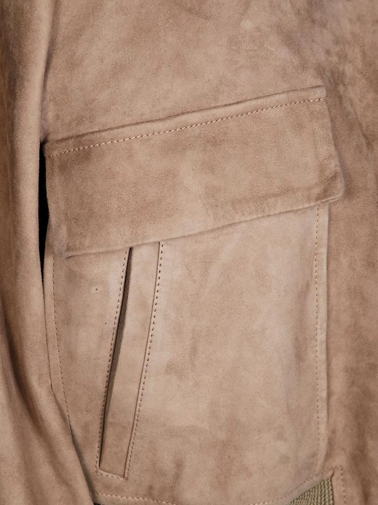 Salvatore Santoro Salvatore Santoro Pocket Detailed Leather Bomber Jacket 3