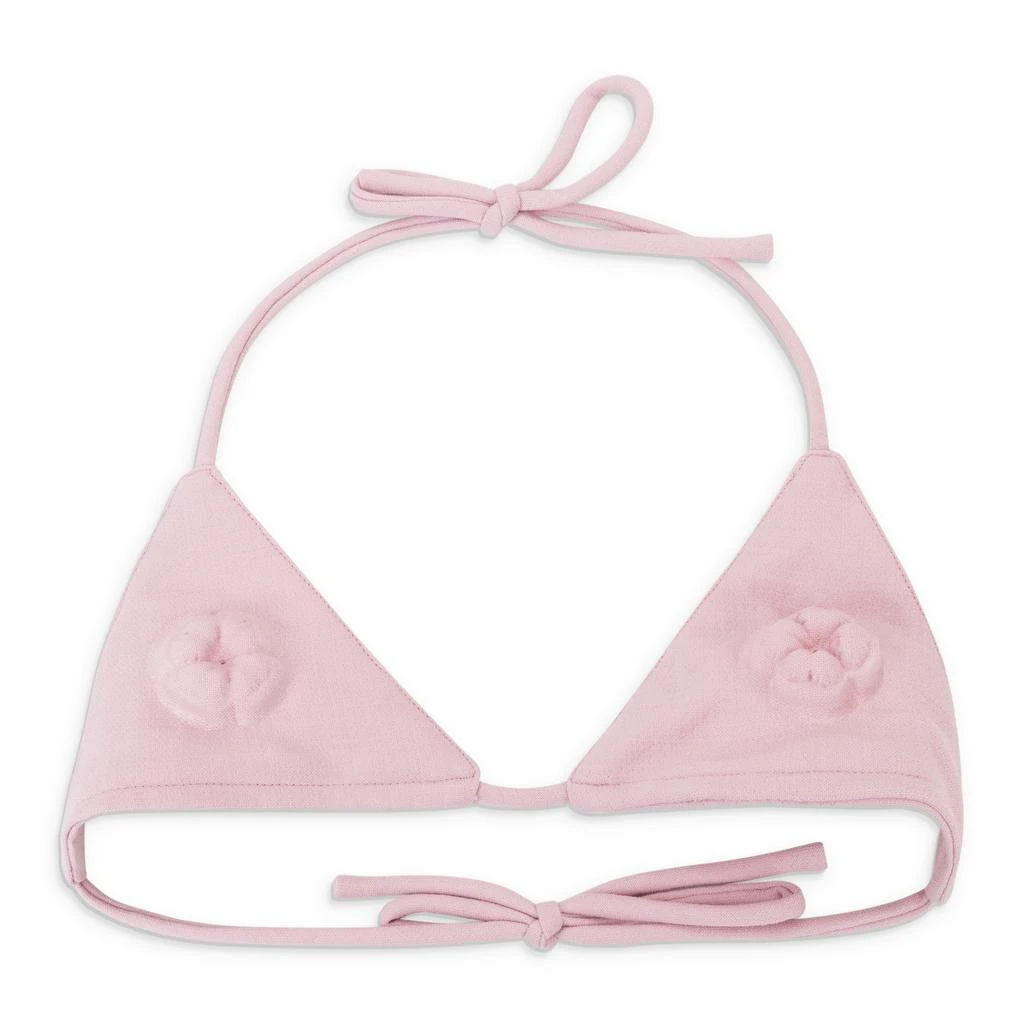 PAULA CANOVAS DEL VAS DEL VAS EMBOSSED PINK BIKINI 1