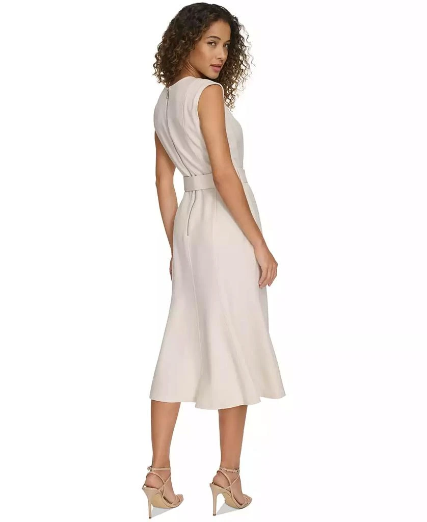 Calvin Klein Women's Belted A-Line Midi Dress 5