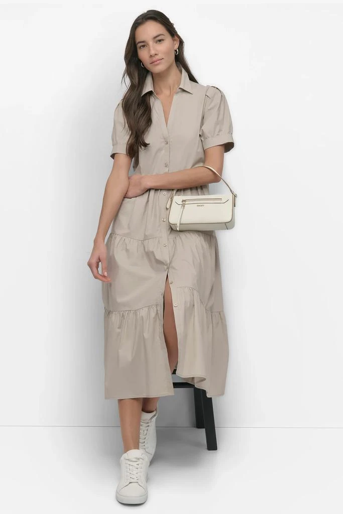 DKNY TIERED MIDI SHIRT DRESS 7