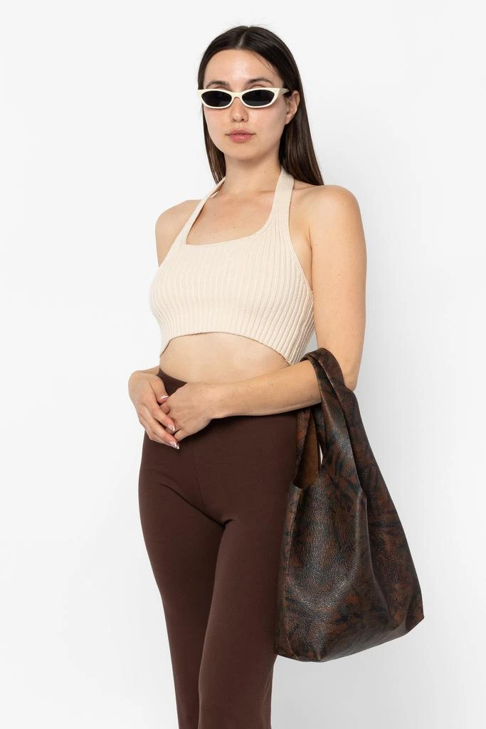 Los Angeles Apparel RLH3405 - Embellished Leather Shopping Bag 9