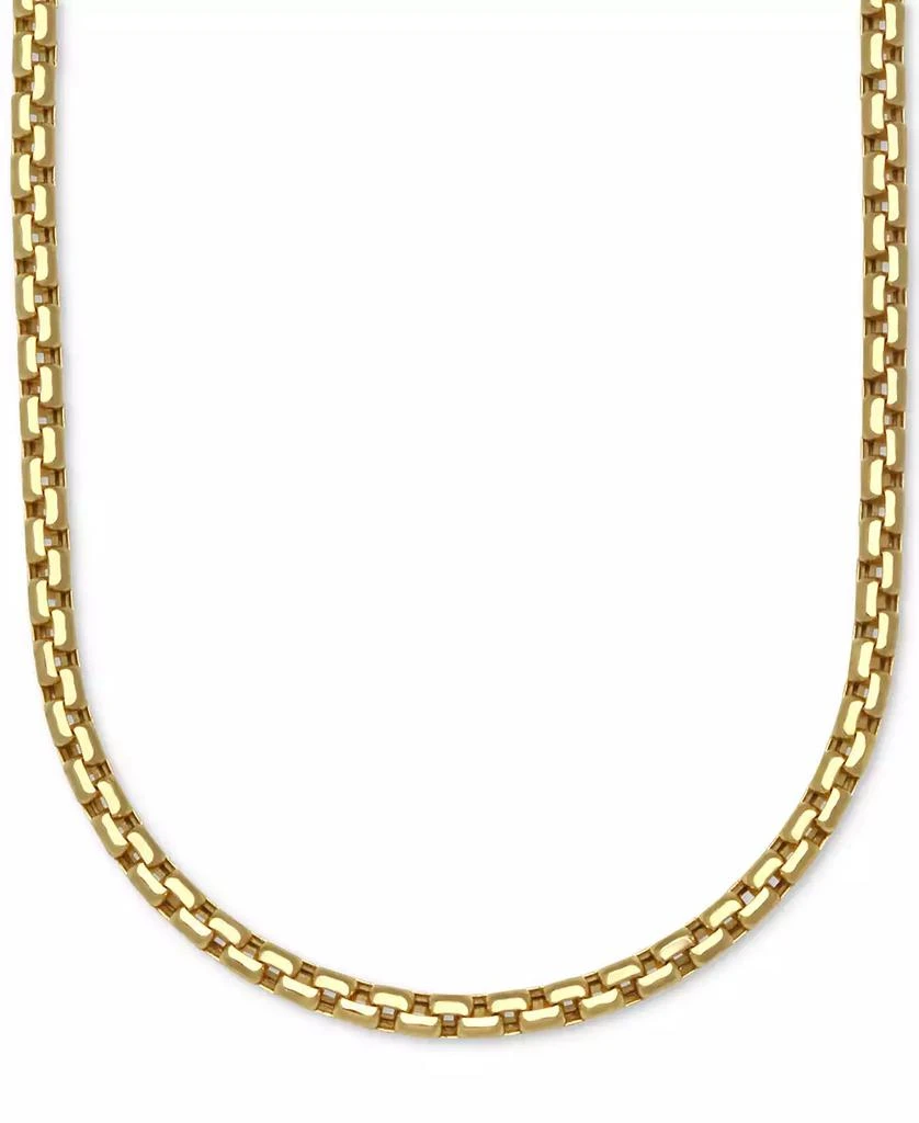 Macy's Large Rounded Box-Link 20" Chain Necklace (3.5mm) in 14k Gold 1