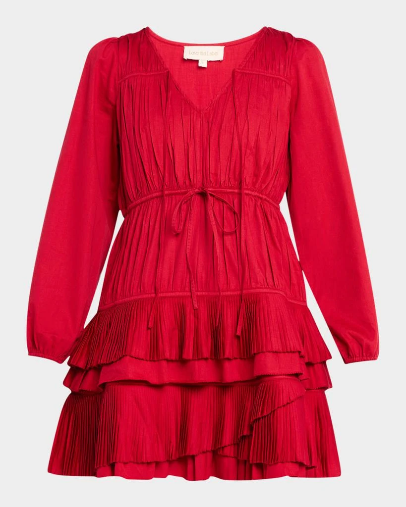 knee length dresses for ladies Love The Label Marta Mini Dress in Terracotta Zebra main image 0