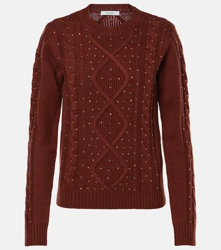 Max Mara Onde cable-knit wool and cashmere sweater 1