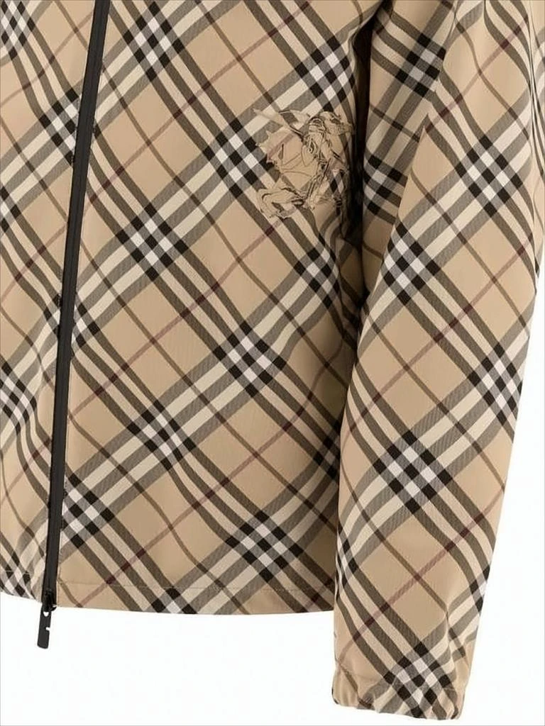 Burberry Beige Checkered Padded Jacket with Hood 4