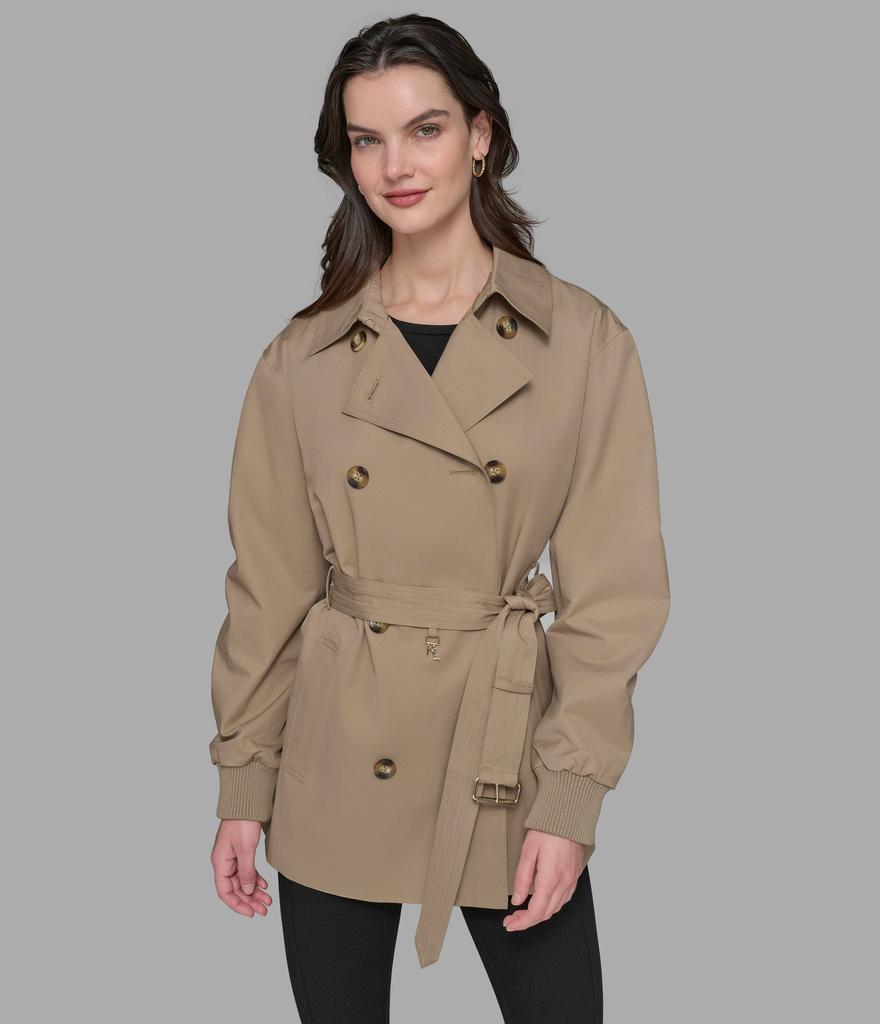 Karl Lagerfeld Paris SHORT BELTED TRENCH