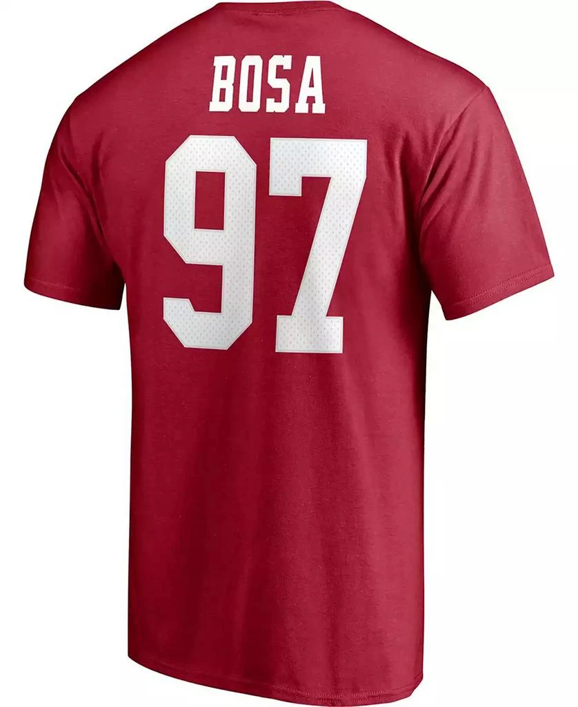 Fanatics Men's Nick Bosa Scarlet San Francisco 49ers Player Icon Name and Number T-shirt 3