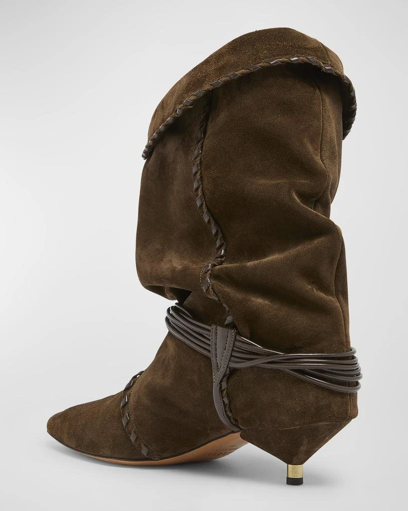 Isabel Marant Edrika Suede Harness Slouchy Booties 4