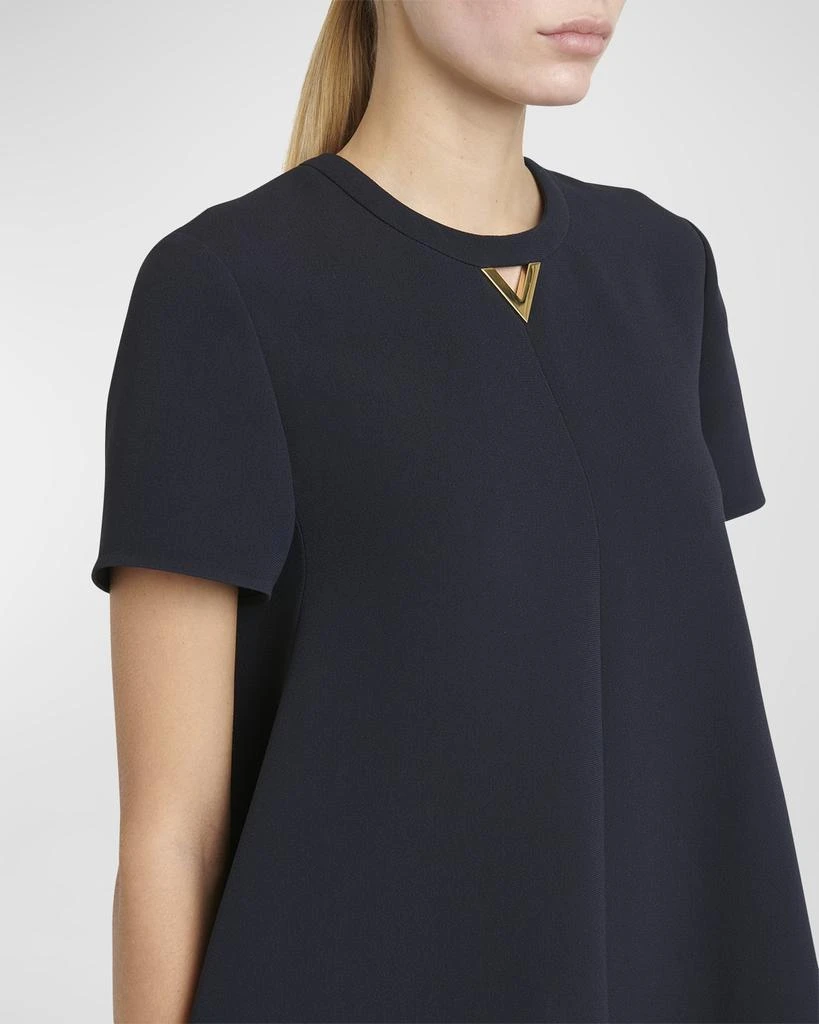 Valentino V-Logo Short-Sleeve Mini Shift Dress 5